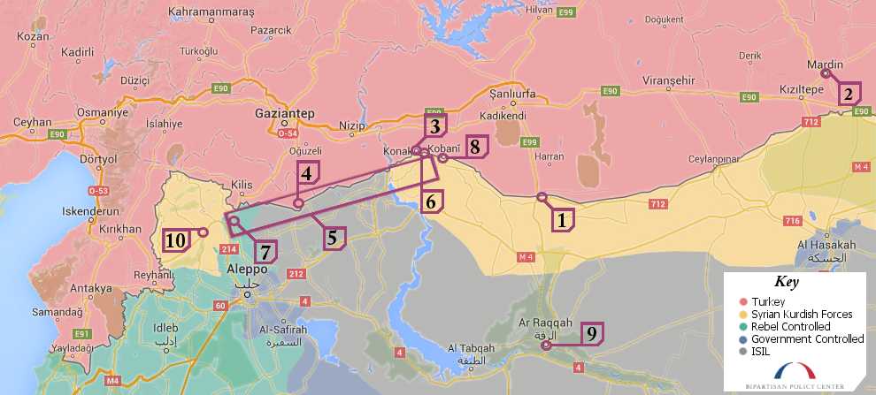 Turkey-Syria Border Map